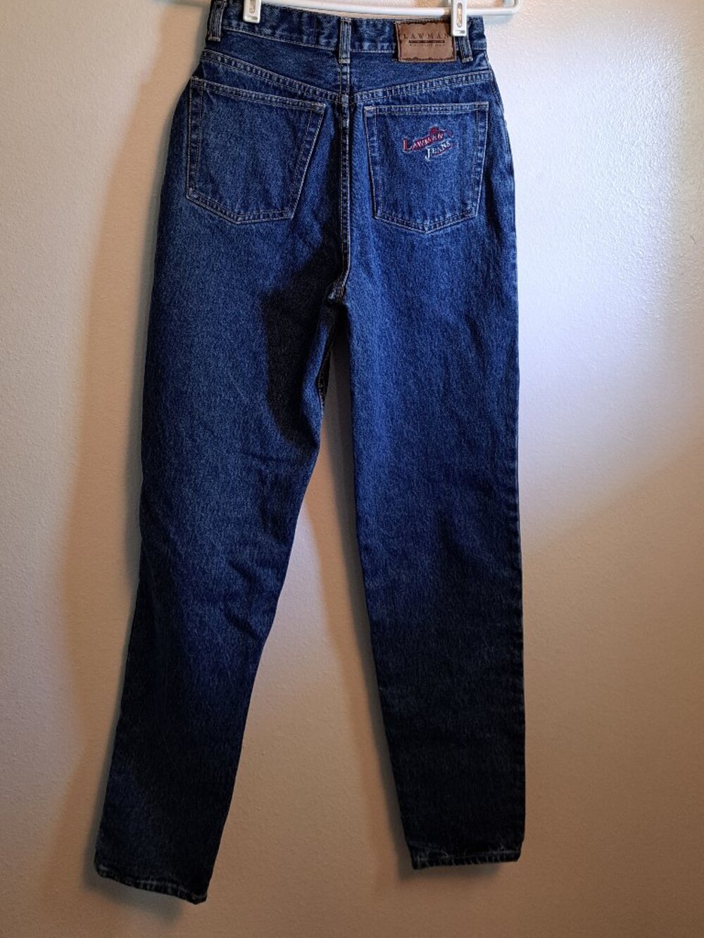 Vintage 80's,90's Lawman High Rise Western Jeans With Embroidered Logo Pocket - Picture 2 of 8